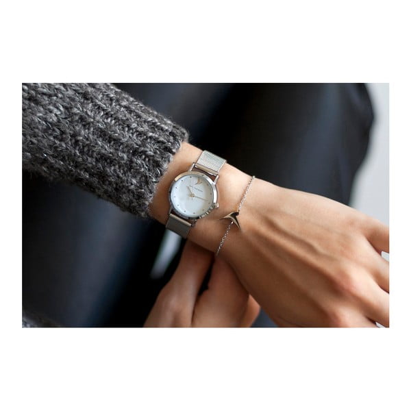Bussiness női karóra szürke rozsdamentes szíjjal - Emily Westwood-image-1