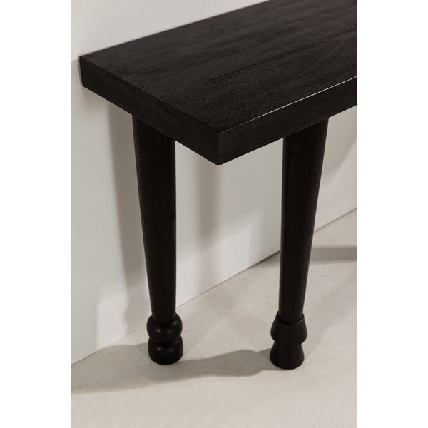 Fekete mangófa konzolasztal 40x130 cm Inaya – MOME-image-4