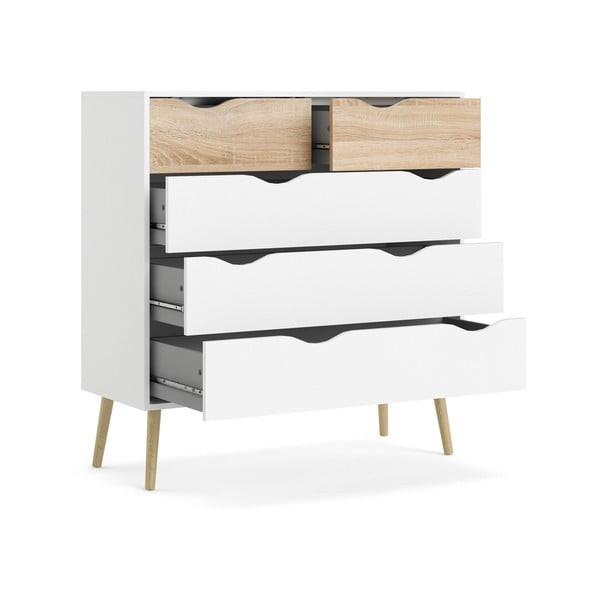 Oslo fehér komód, 99 x 101 cm - Tvilum-image-4