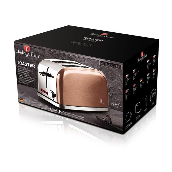 Bézs kenyérpirító Rosegold Metallic Line - BerlingerHaus-image-3