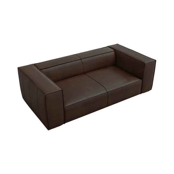Sötétbarna bőr kanapé 212 cm Madame – Windsor & Co Sofas-image-3