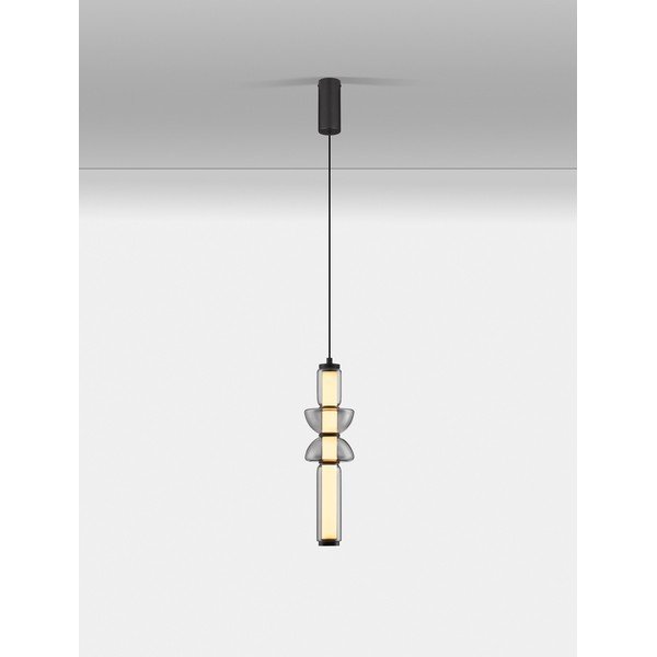 Szürke üveg LED dimmelhető függőlámpa ø 12 cm Ulon – Nova Luce-image-3