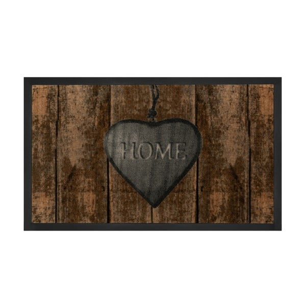 Heart Printy barna lábtörlő, 45 x 75 cm - Hanse Home