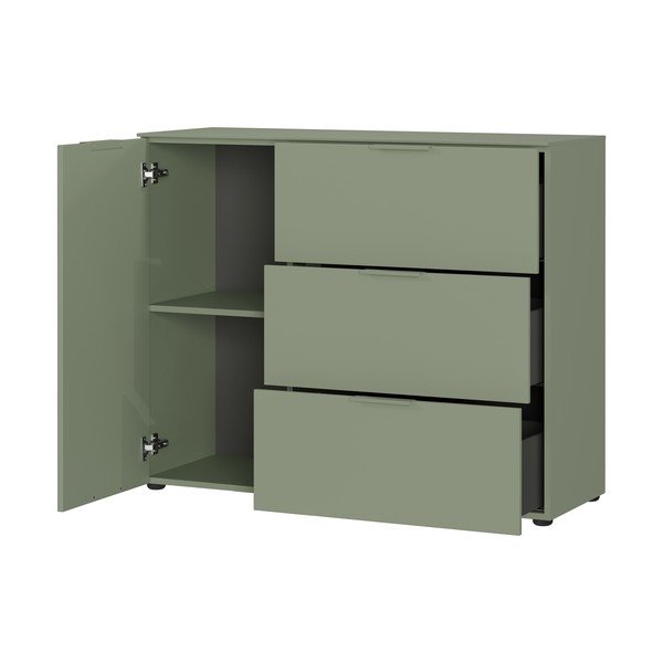 Zöld matt szekrény 109x98x40 cm Savoca – Germania-image-4