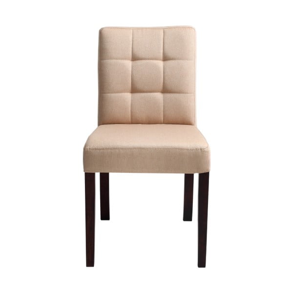 Wilton bézs szék, barna lábakkal - Custom Form