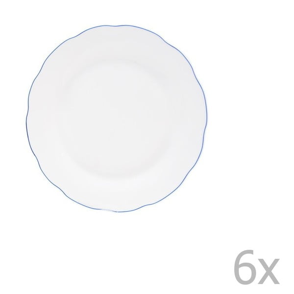 Blue Line fehér porcelán desszertes tányér, ⌀ 18 cm - Orion