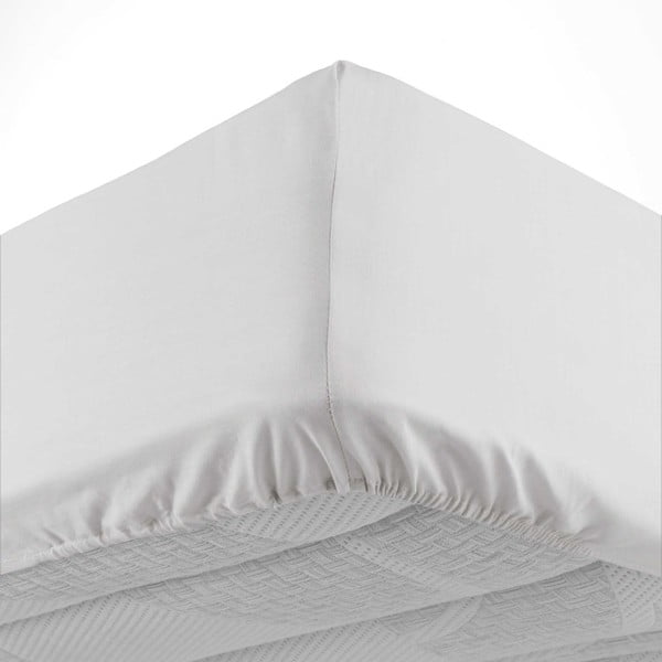 Fehér gumis pamut lepedő 160x200 cm Lina – douceur d'intérieur-image-3