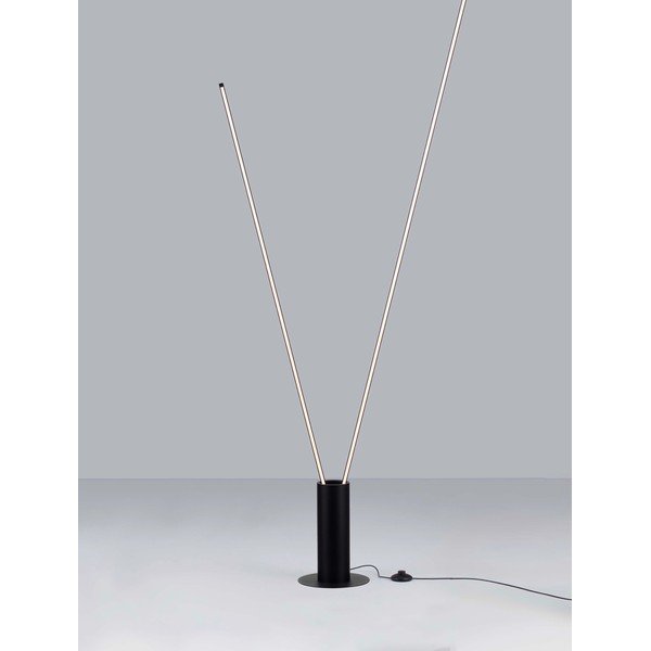 Matt fekete fém LED állólámpa hajlítható szerkezettel (magasság 181 cm) Kimolia – Nova Luce-image-4