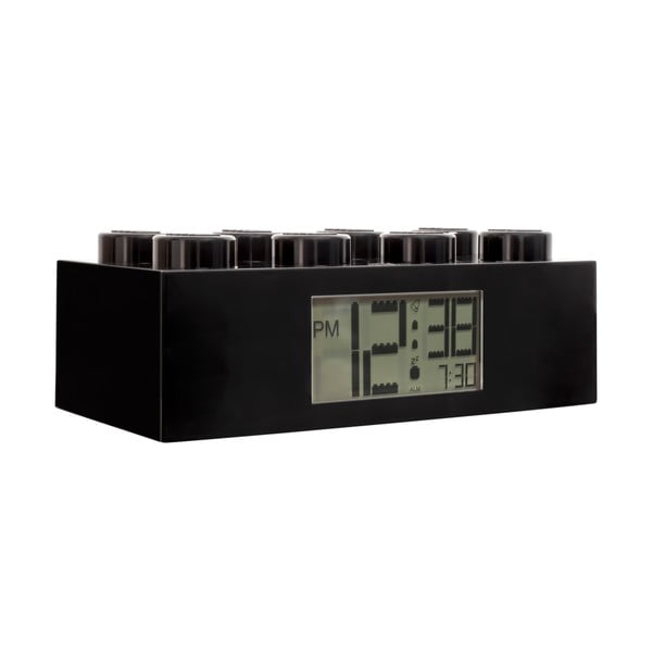 Brick fekete digitális ébresztőóra - LEGO®-image-2