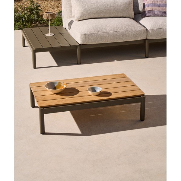 Teakfa kerti dohányzóasztal 57x91 cm Sorells – Kave Home-image-1