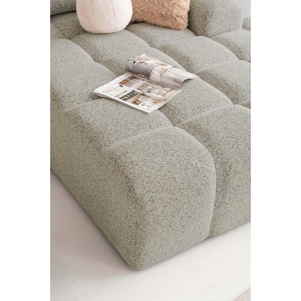 Világosbarna kinyitható tárolóhelyes moduláris sarokkanapé (jobb oldali) Lulu – Miuform-image-4