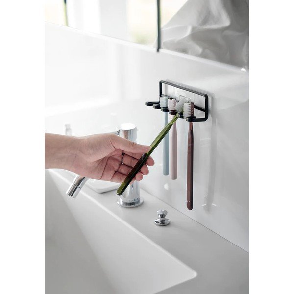 Fekete öntapadós fém fogkefetartó Film Hook – YAMAZAKI-image-2