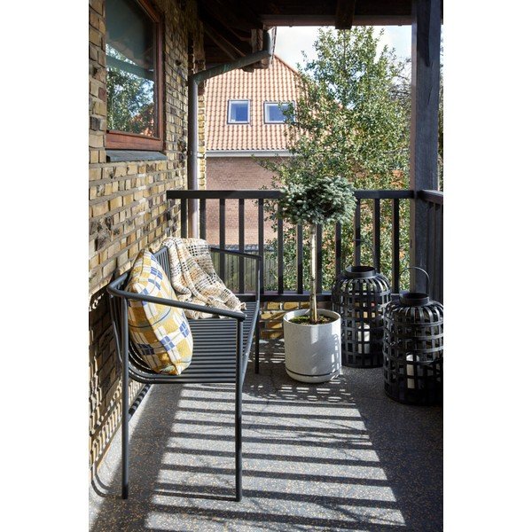 Fekete fém kerti pad Villa – Hübsch-image-2