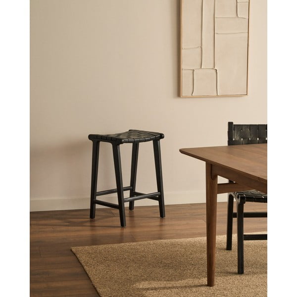 Fekete mahagóni fa bárszék Calixta – Kave Home-image-1