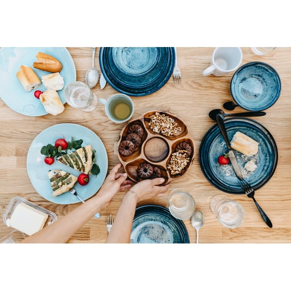 Türkiz agyagkerámia tányér, ⌀ 27 cm - Costa Nova-image-1