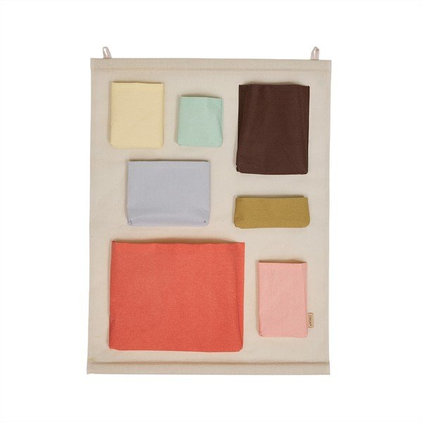 Bézs textil függő rendszerező 60x2x80 cm Saga – OYOY Mini-image-2