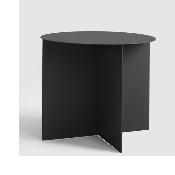 Oli fekete tárolóasztal, ⌀ 50 cm - Custom Form-image-1