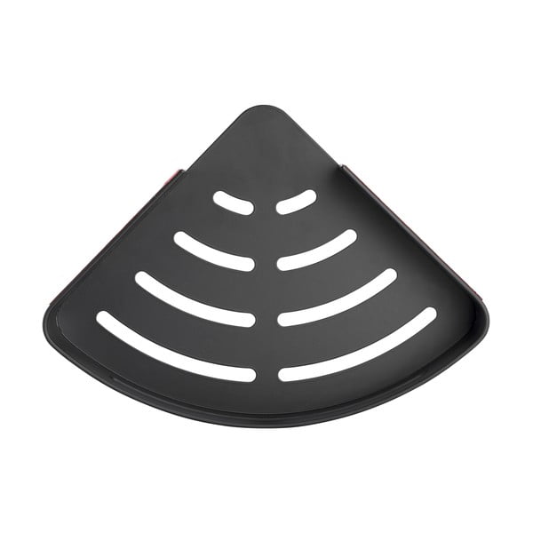 Matt fekete sarok öntapadós fém fürdőszobai polc Bivio – Wenko-image-3