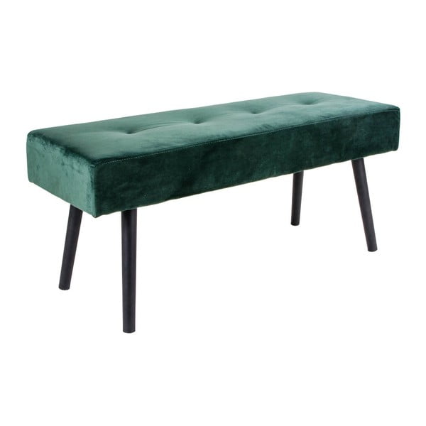 Skiby sötétzöld bársony kárpitos párnázott pad, 100 x 35 cm - House Nordic-image-2