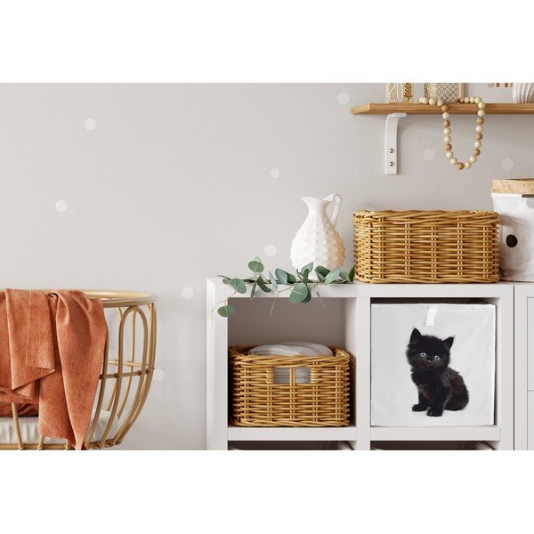 Fehér textil játéktároló doboz  32x32x32 cm The Cutest Ones – Butter Kings-image-2