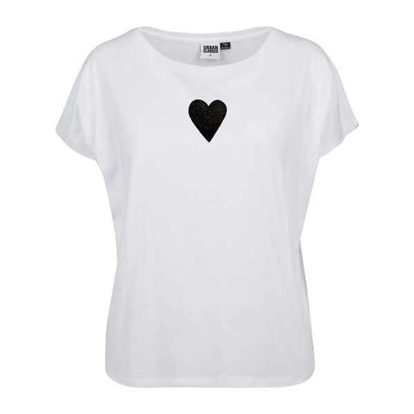 Fehér női póló Lena Brauner & IM Cyber Együtt motívumával, méret: S - KLOKART
