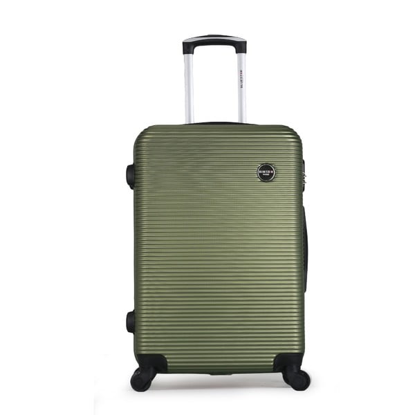 Porto zöld gurulós utazó bőrönd, 64 l - Bluestar