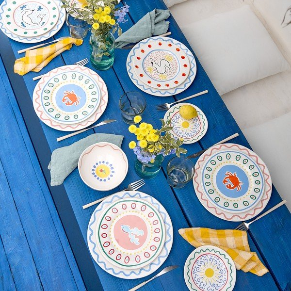 Desszertes kőedény tányér ø 22 cm Summer Bliss – Costa Nova-image-3
