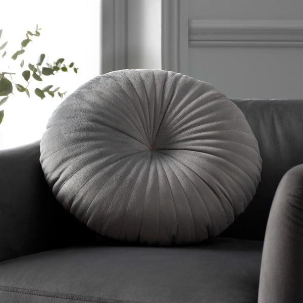 Bársony díszpárna ø 40 cm Round Soft Touch – Catherine Lansfield-image-1
