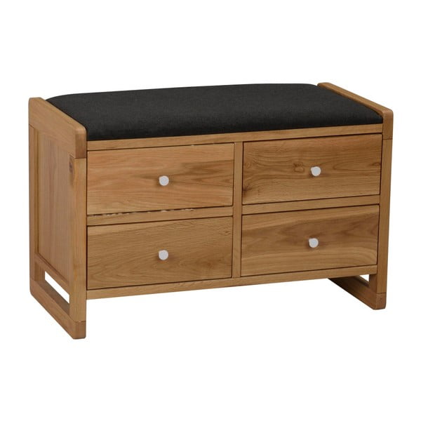 Metro természetes tölgyfa cipőtartó, 4 fiókkal - Rowico-image-3