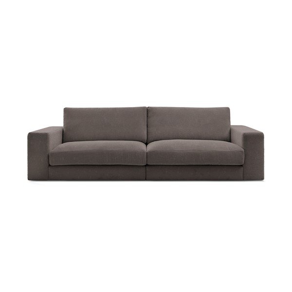 Szürkésbarna kordbársony kanapé 274 cm Leonard – Bobochic Paris