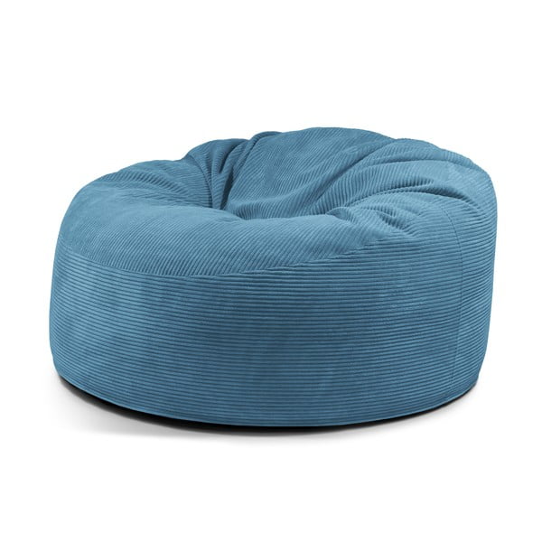 Kék kordbársony babzsákfotel Om 135 – SLOWDOWN