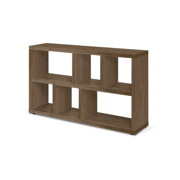 Barna könyvespolc diófa dekorral 150x83 cm Berlin – TemaHome-image-3