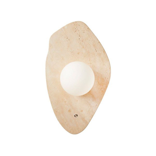 Bézs kő fali lámpa ø 10 cm Hilde – Opviq lights