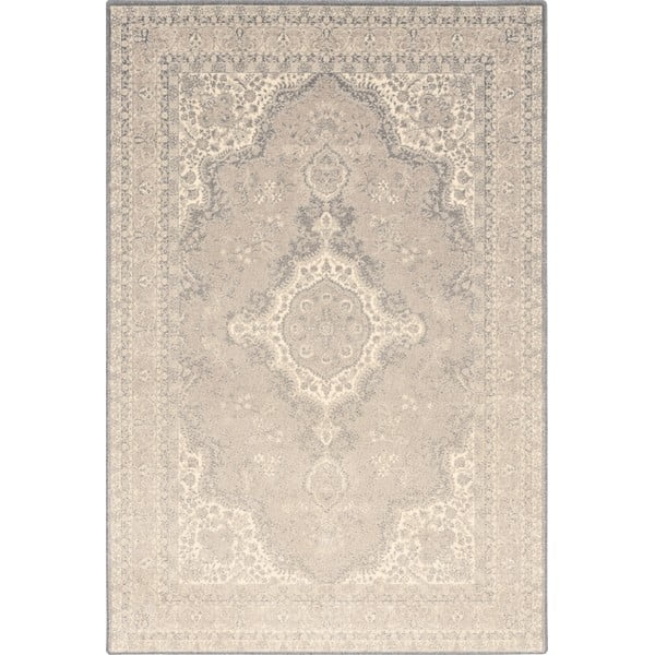 Bézs gyapjú szőnyeg 133x180 cm William – Agnella