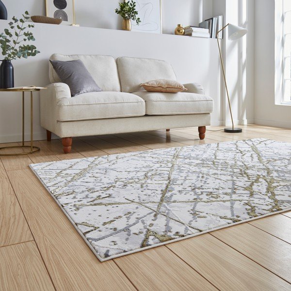 Világosszürke-aranyszínű szőnyeg 80x150 cm Artemis – Think Rugs-image-2