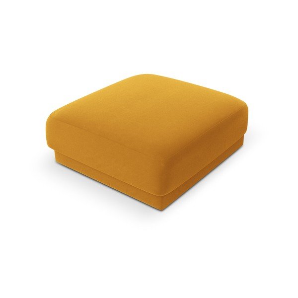 Mustársárga bársony puff Miley  – Micadoni Home-image-4