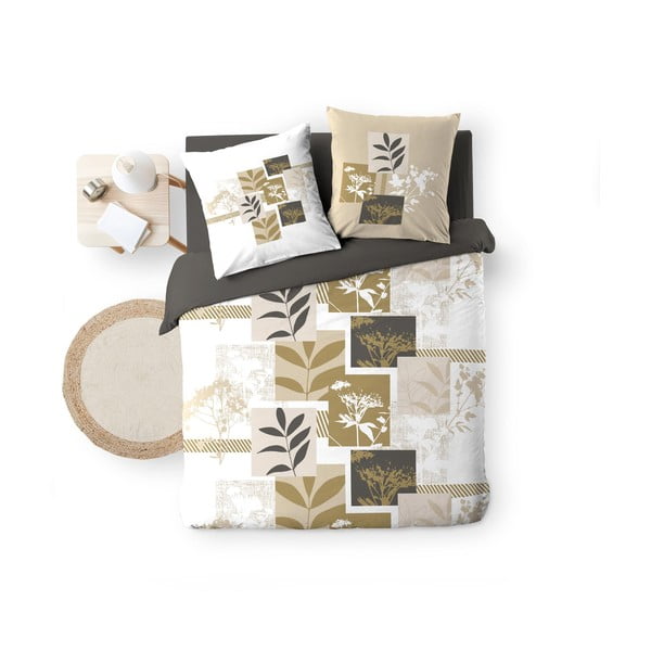 Fehér-barna kétszemélyes-hosszabbított pamut ágyneműhuzat 240x220 cm Utopia – douceur d'intérieur-image-4