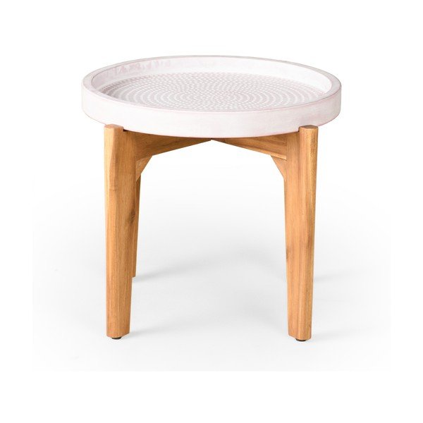Bari kerti asztal rózsaszín betonlappal, ø 55 cm - Bonami Selection-image-1