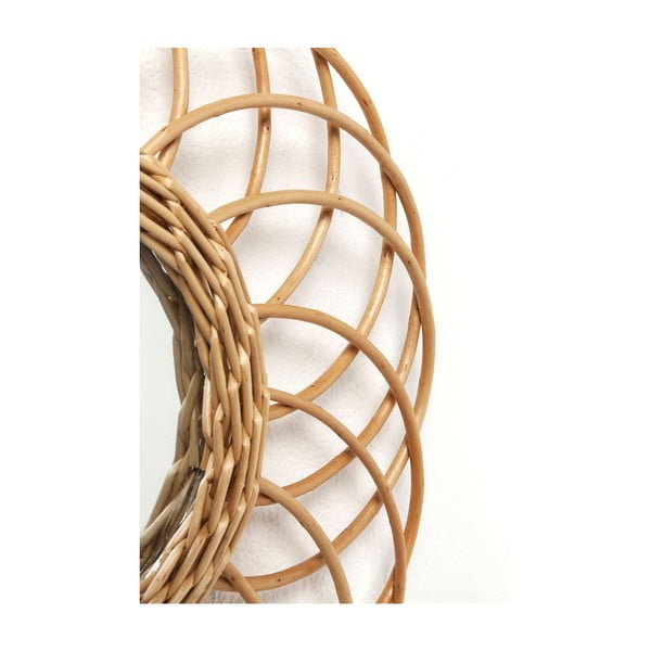 Swing falitükör rattan keretben, ø 34 cm - Kare Design-image-4