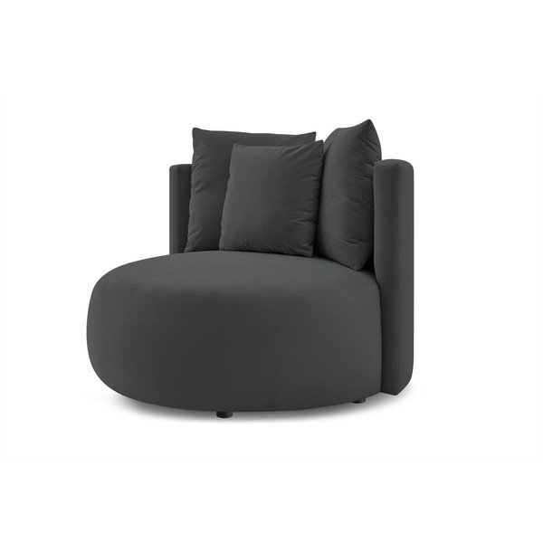 Sötétszürke bársony fotel Cesar – Bobochic Paris