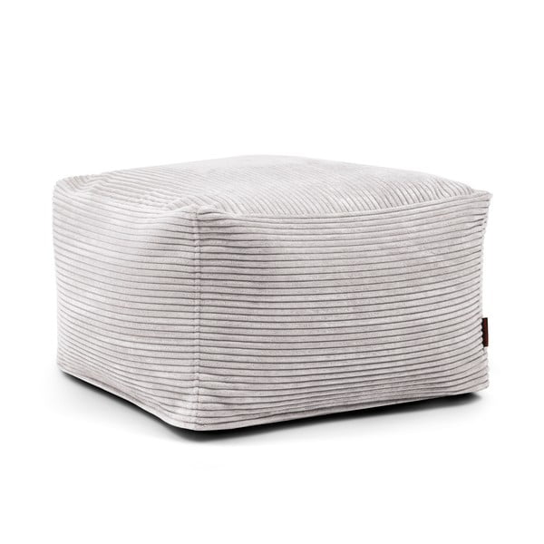 Világosszürke kordbársony babzsákfotel Softbox MooG – SLOWDOWN