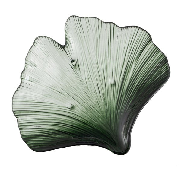 Üveg dekoratív tálca 16x17 cm Gingko – Ixia-image-2