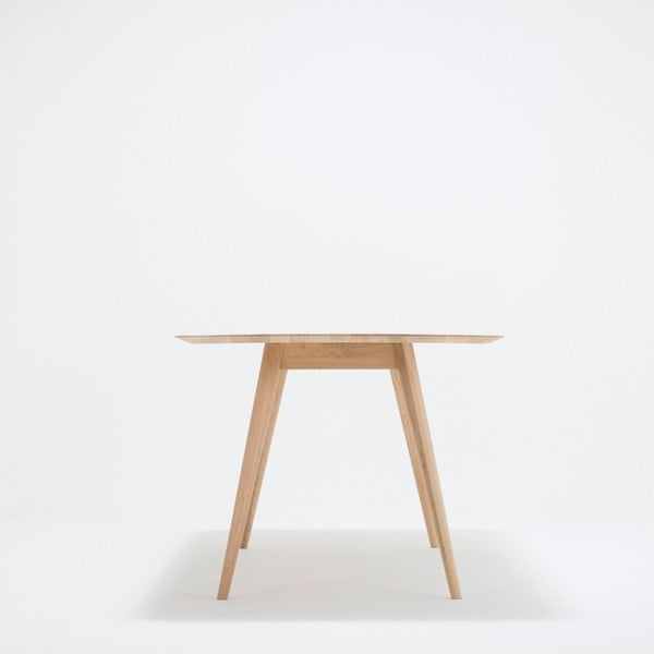 Stafa tömör tölgyfa étkezőasztal, 220 x 90 cm - Gazzda-image-1