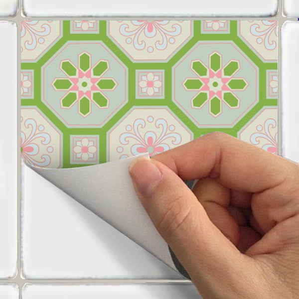 Shade of Green 9 db-os dekoratív falimatrica szett, 10 x 10 cm - Ambiance-image-3