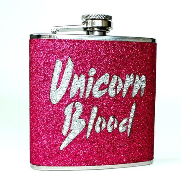 Unicorn rózsaszín laposüveg, 170 ml - Gift Republic