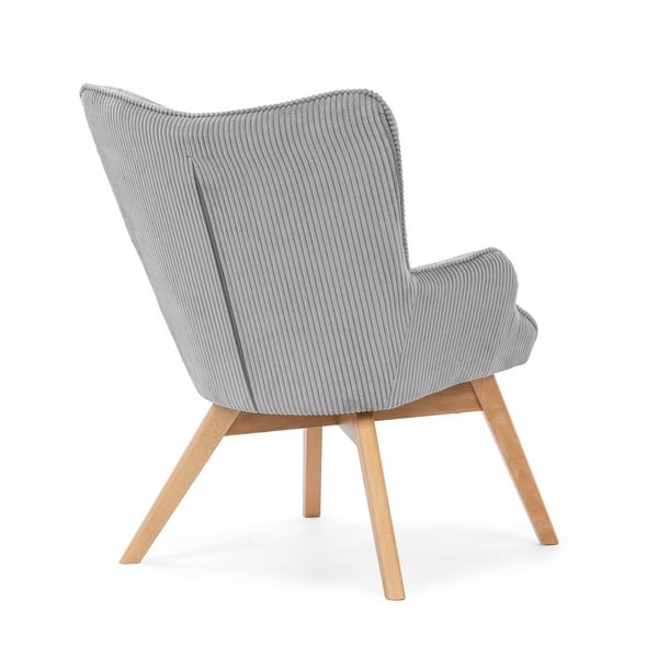 Szürke kordbársony fotel Niko – Ropez-image-3