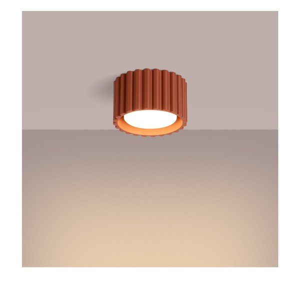 Terrakotta színű fém spotlámpa ø 10 cm Zora – Sollux-image-4