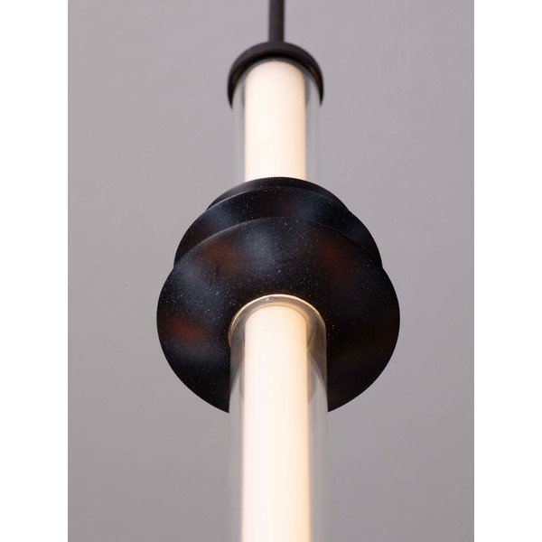 Matt fekete kerámia LED dimmelhető függőlámpa akrilüveg búrával ø 8 cm Stalactite – Nova Luce-image-2