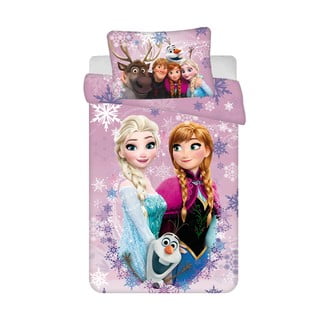 Pamut gyerek ágyneműhuzat babaágyhoz 100x135 cm Frozen "Purple" – Jerry Fabrics