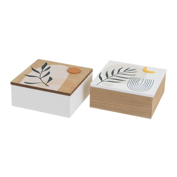 Fedeles dekoratív tárolódoboz szett 2 db-os ø 20x8,5 cm – Casa Selección